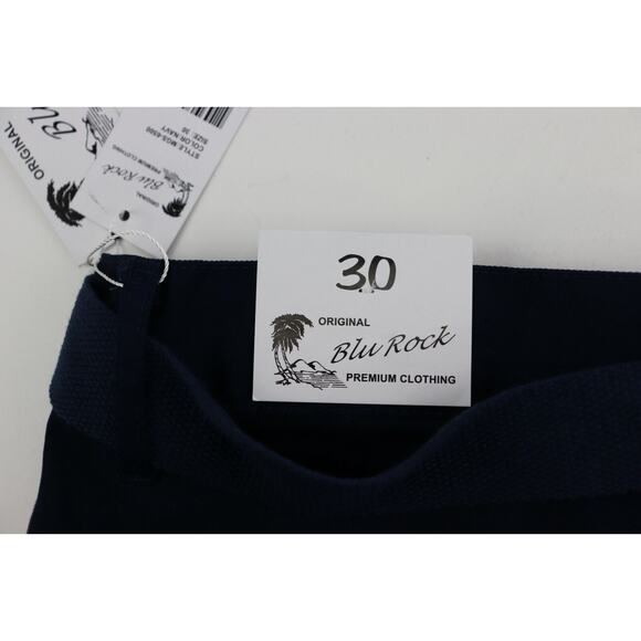 Blue Rock Men's Cotton Belted Cargo Shorts in Navy Blue Size 30 Retail $42 New - Picture 7 of 7